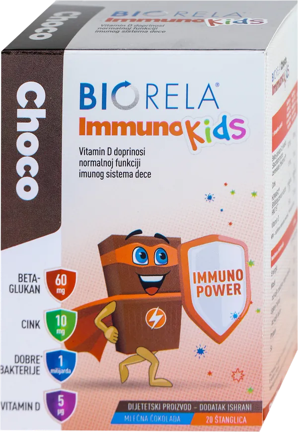 Preparati za decu BIORELA Choco Immuno Kids 20 štanglica