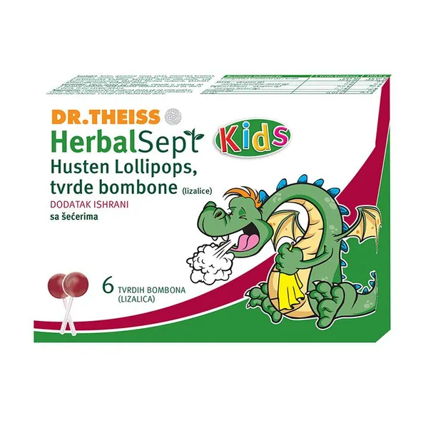 Preparati za decu DR.THEISS DR. Theiss Herbal Sept Kids lizalica protiv kašlja 6 kom