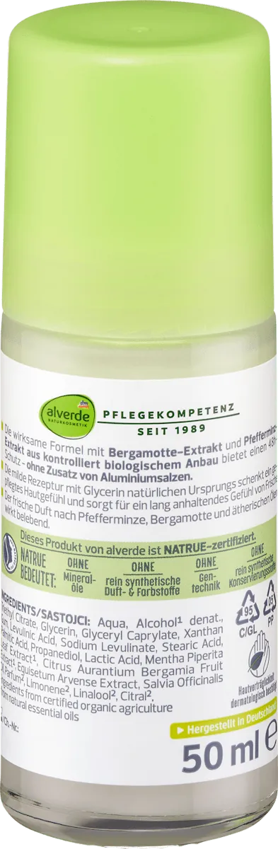 Roll-on ALVERDE Fresh menta i bergamot 50ml