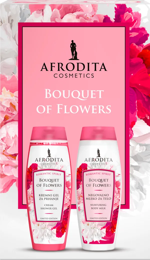 Setovi za negu tela AFRODITA set Bouquet of flowers (gel za tuširanje i mleko za telo)
