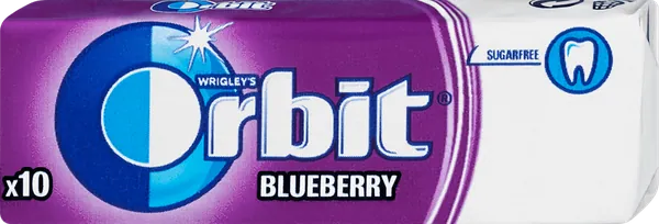 Žvake ORBIT Blueberry pellets 14g