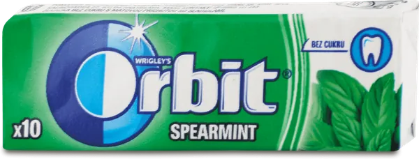 Žvake ORBIT spermint dražeje 14g